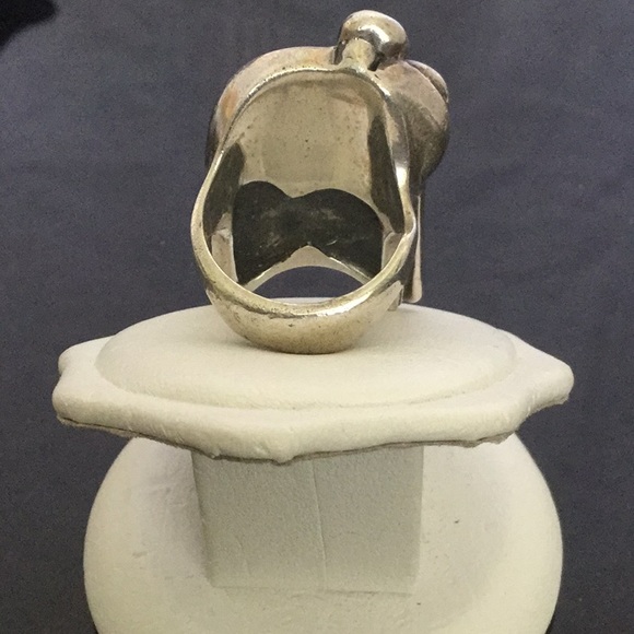 Vtg..925RingSize7.5W/OvalPinkMnstn & AmethystStone - Picture 3 of 7